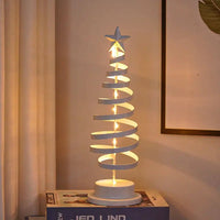“LED Spiral Christmas Tree Lamp – Wrought Iron Desk Ornament for Festive Decor” - More To Love